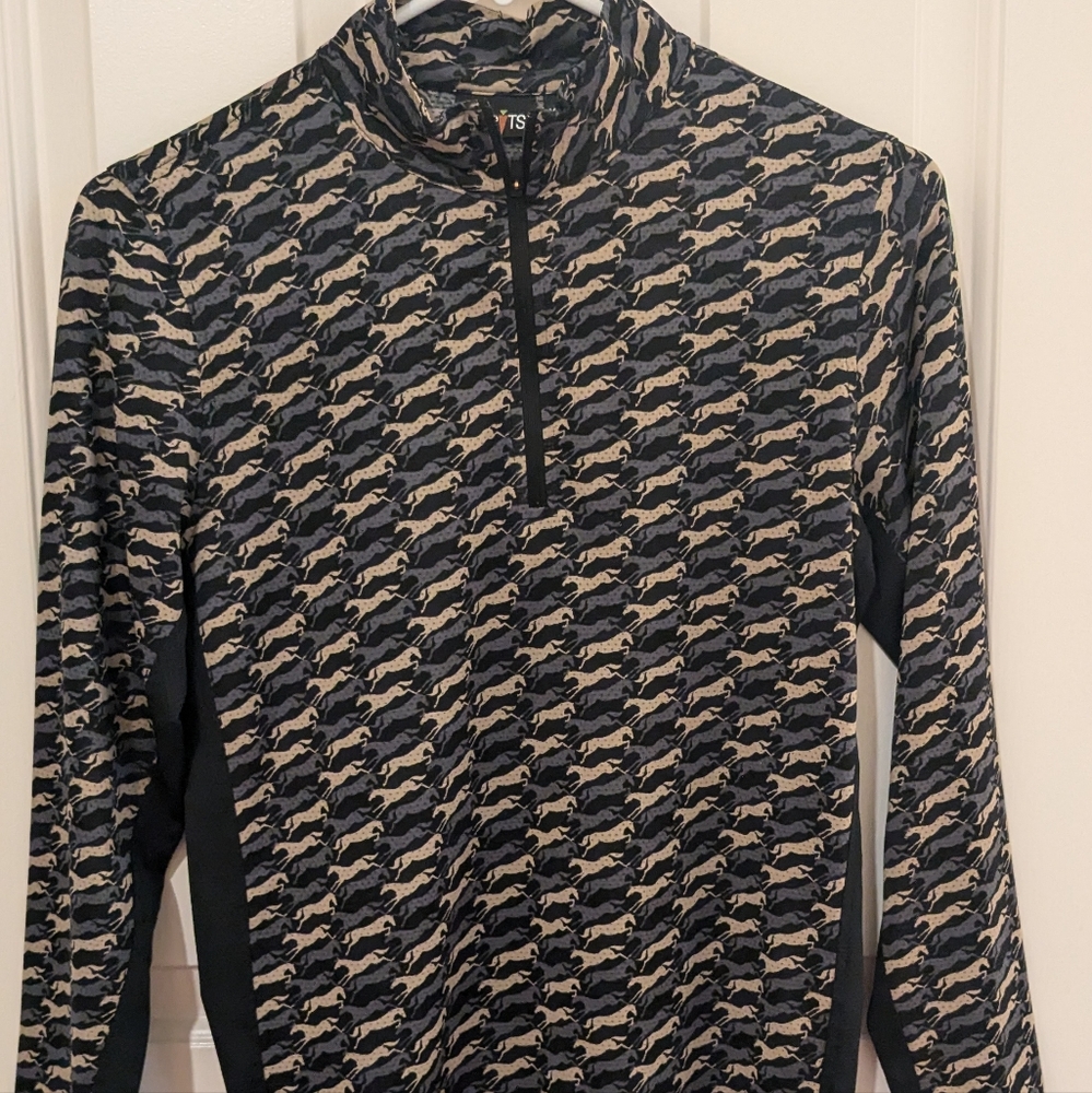 Girls equestrian zip up shirt